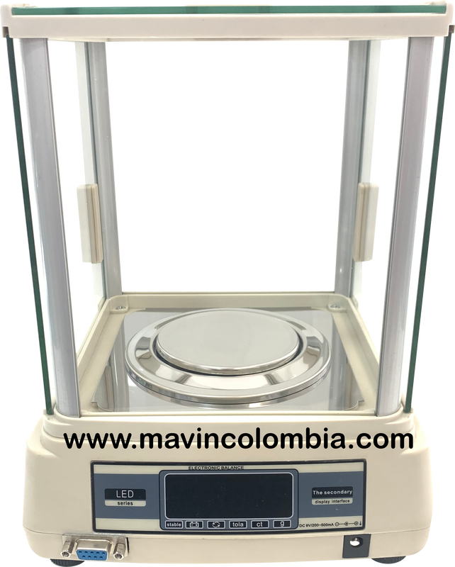 Gramera analítica 320g x 1 miligramo, pantalla LED de cerca