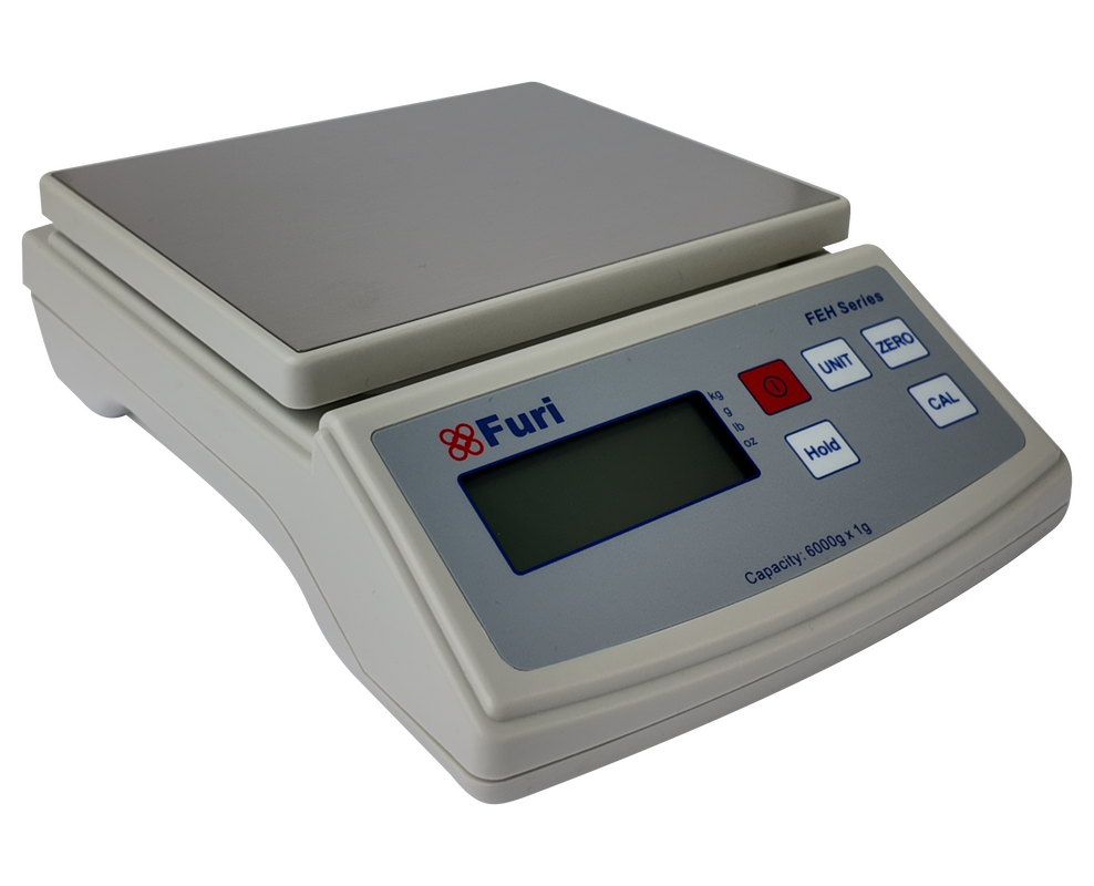 Gramera digital Furi FEH 6kg bandeja de acero inoxidable
