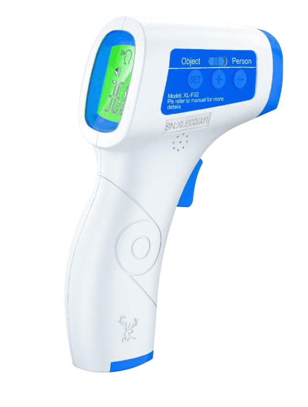 Termómetro infrarrojo XL-F02 en uso midiendo temperatura